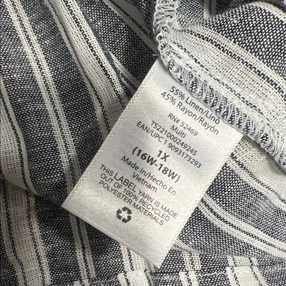 Terra & Sky Navy and White Striped Blouse - Picture 6 of 7